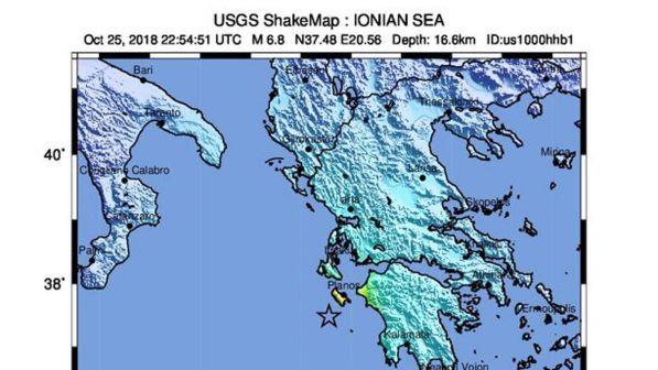 Sisma di magnitudo 6.8 al largo della Grecia, avvertito anche al sud dʼItalia