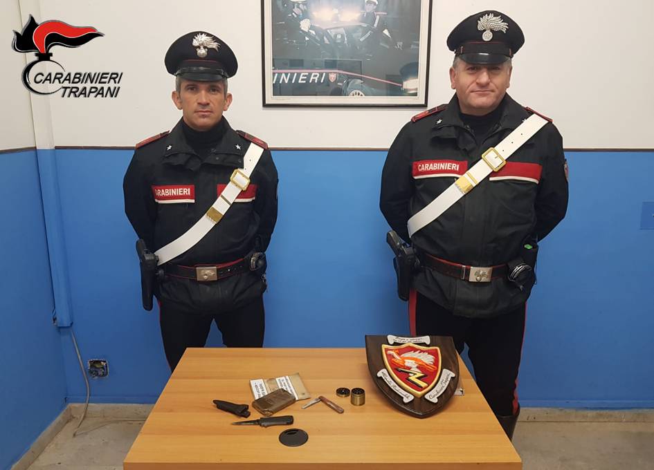 Trapani: Controlli del sabato sera, un arresto dei carabinieri per spaccio
