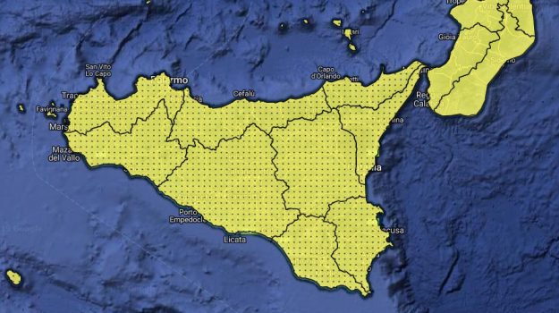 Maltempo, in Sicilia allerta gialla: venti di burrasca e pioggia