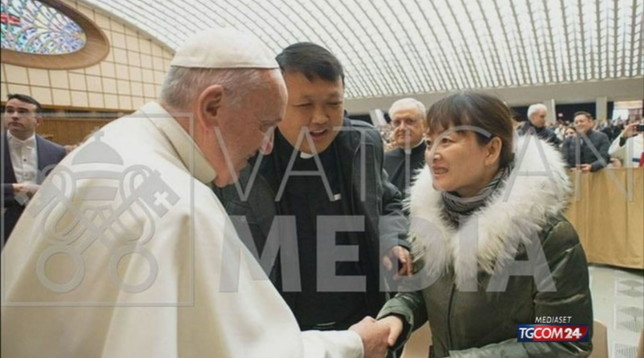 Il Papa ha incontrato la donna cinese che lo aveva strattonato
