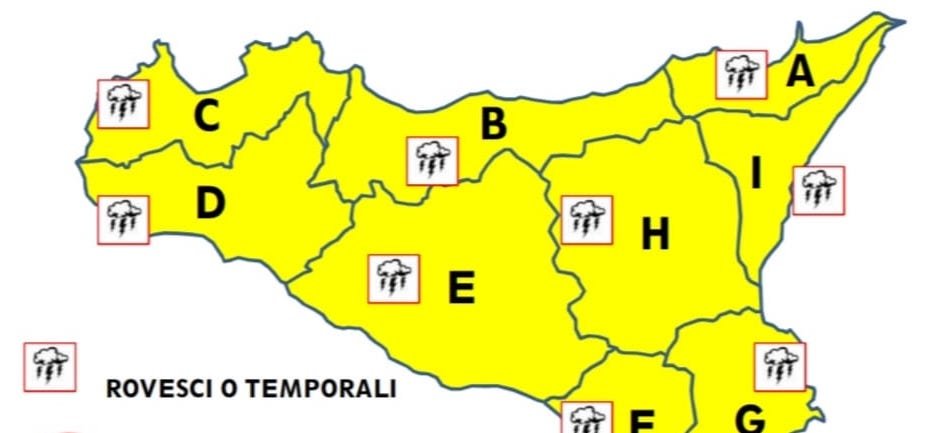 Maltempo, arrivano temporali anche in Sicilia: domani allerta gialla