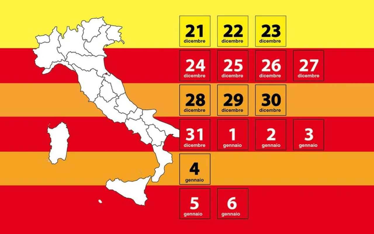 Lunedì 4 gennaio Italia zona arancione per 24 ore: ecco cosa cambia e cosa si può fare