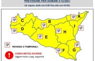 Maltempo in Sicilia, in arrivo temporali e forte vento: è allerta gialla