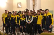 Il Mazara Calcio in visita dal nuovo Vescovo di Mazara del Vallo, Monsignor Angelo Giurdanella