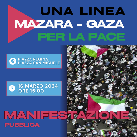 Una linea Mazara - Gaza: tutto pronto per la manifestazione del 16 marzo