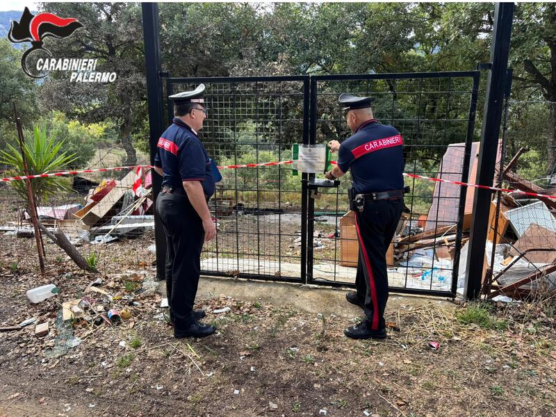 RIFIUTI SPECIALI DATI ALLE FIAMME NEL CUORE DELLE MADONIE. SCATTA UNA DENUNCIA PER REATI ECOLOGICI