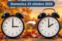 Nella notte tra sabato 24 e domenica 25 ottobre 2026 entrerà ufficialmente in vigore l'ora solare
